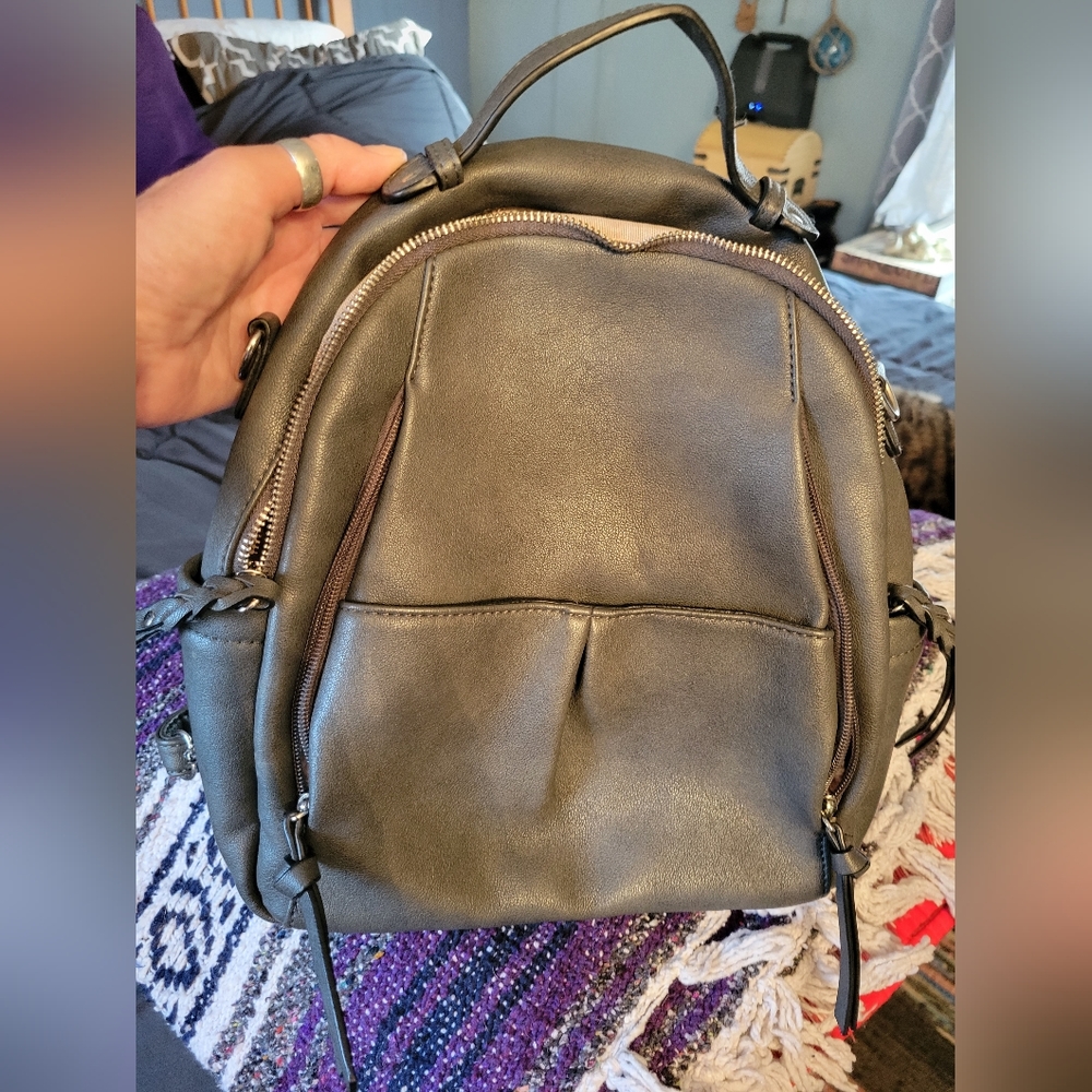 Buckle women backpack purse originally from the Buckle-grey